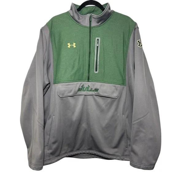 Under Armour JACKET Mens 3XL Infared Cold Gear Pullover USF South Florida Bulls